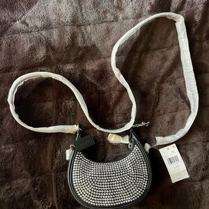 Coach Black and Silver Crossbody Bag